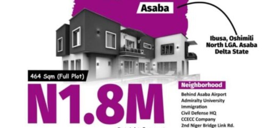 Hadera Estate behind Asaba International Airport