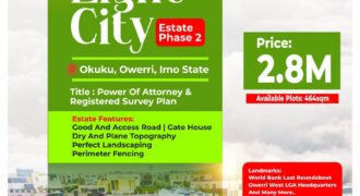 LIGHT CITY ESTATE PHASE TWO, OKUKU, OWERRI